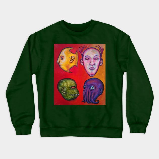 Sea Monsters Crewneck Sweatshirt by Majenye